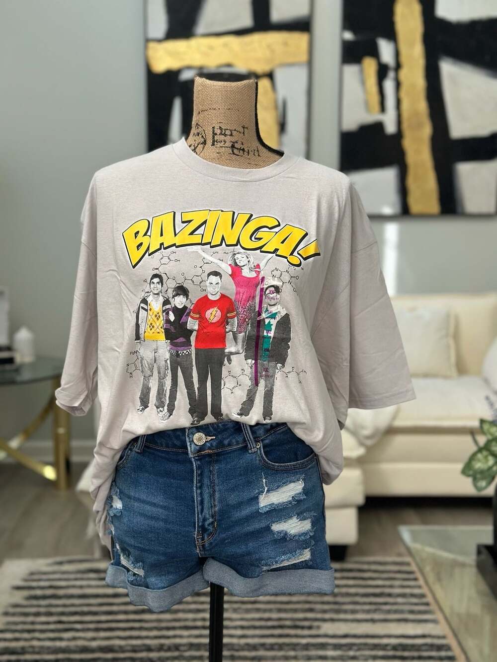 Ripple Junction The Big Bang Theory Bazinga Cast Graphic T-Shirt Size XXL Silver